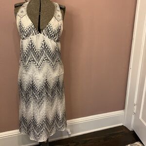 Calypso St. Barth Sleeveless Midi Bedazzled dress with Abstract Print Size 6
